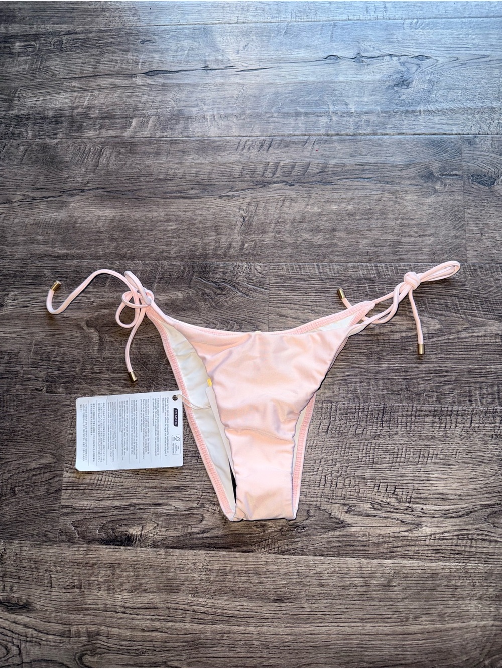NWT Firenze Tie Side Bikini Bottoms ViX Paula Hermanny- Baby Pink-Medium